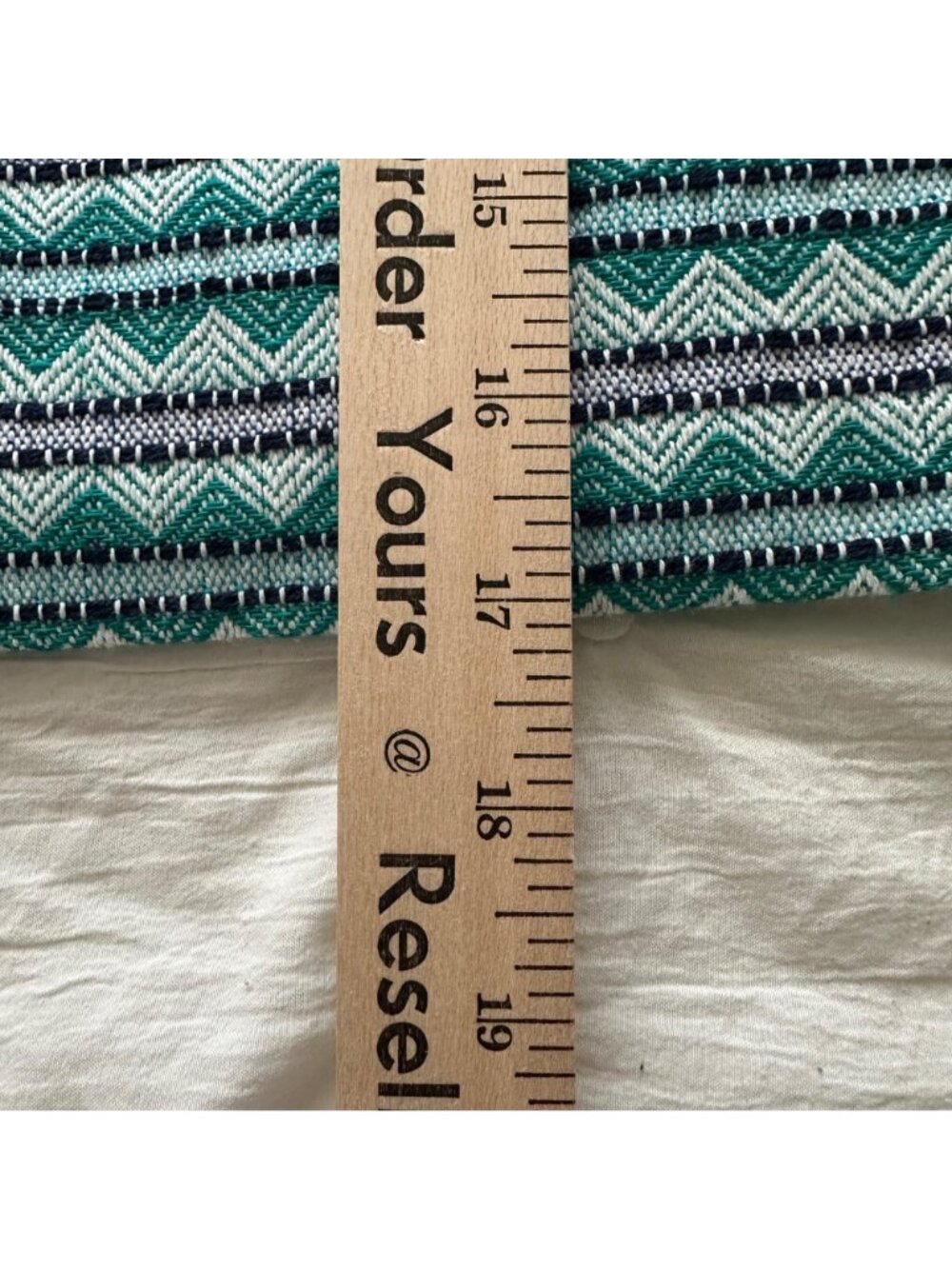 LOFT Womens Teal & Black Chevron Striped Jacquard Mini Skirt SZ 8 Preppy Y2K - Picture 6 of 6